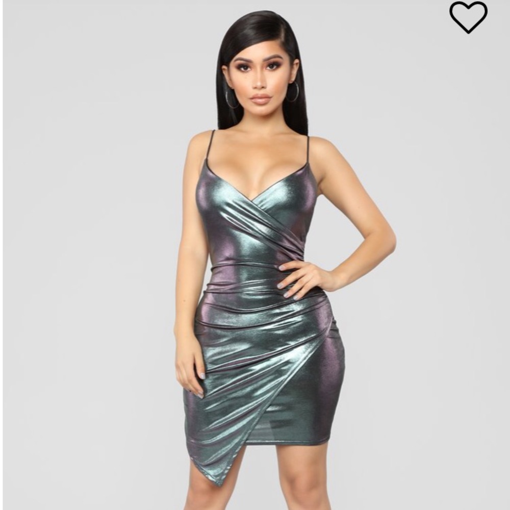 Metallic Fashion Nova Dress